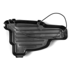 Schwarze Husqvarna Auslaufschutz-Auffangschale für die Powerbox Motorsägen-Transportbox mit Gummiband.