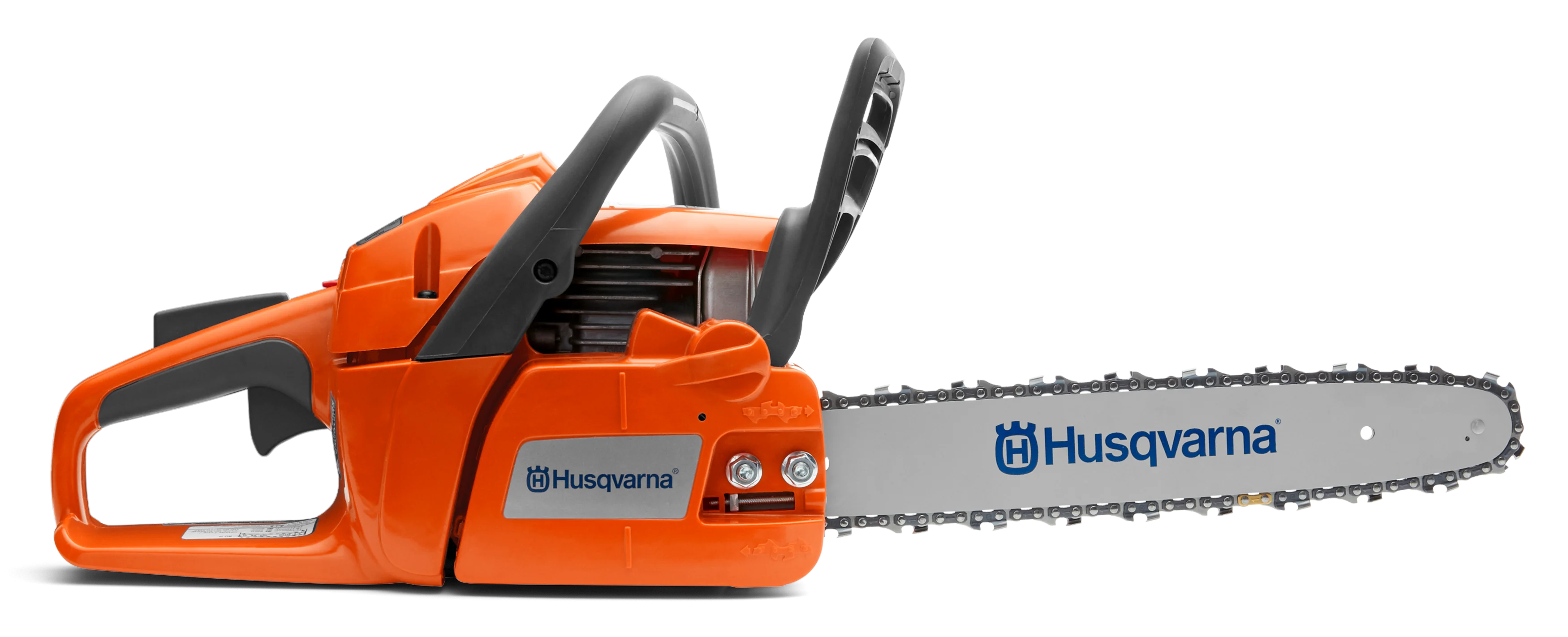 Husqvarna 120 Mark II Benzin-Motorsäge in der Seitenansicht