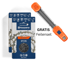 X-CUT SP33G 2er-Set – 15"/38 cm, .325", 64 TG, 1,3 mm inkl. Feilenset gratis